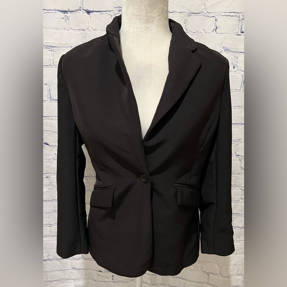 Diane Gilman DG2 Black Blazer Size XS Womens Long Sleeve